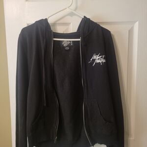 Black Hoodie with White Logo